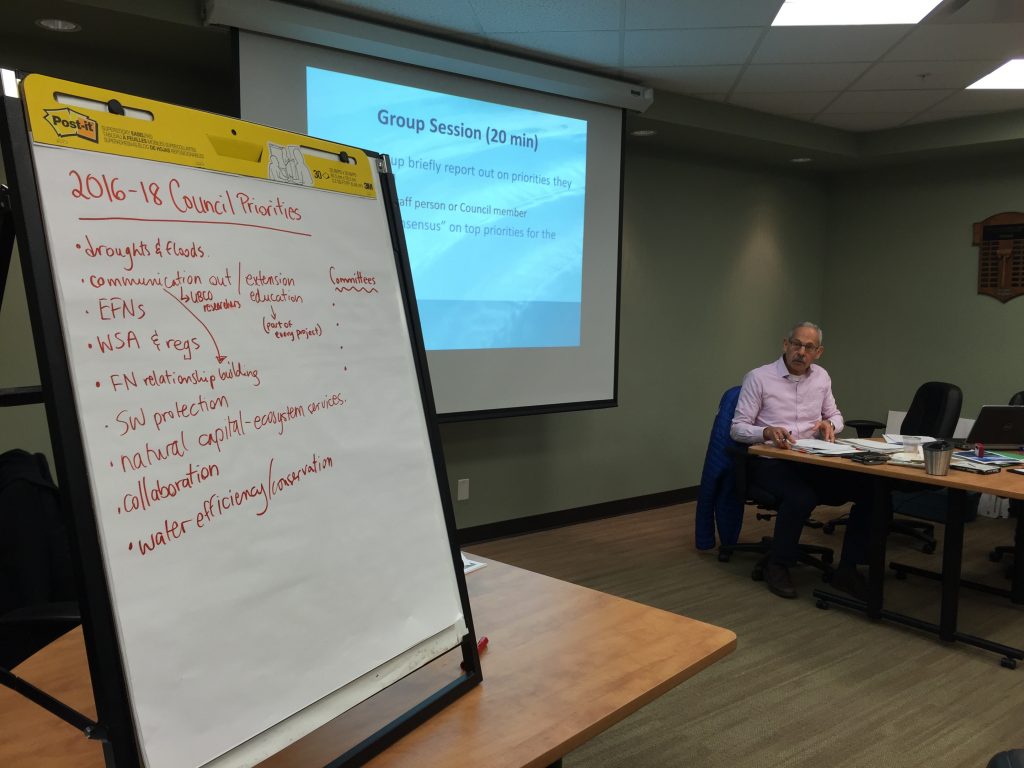 Guiding Principles OWSC Council Priorities for 2016-2018 workplan