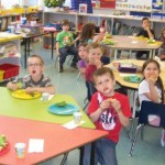 Okanagan WaterWise contest winners at Cherryville Elementary enjoy a pizza party