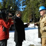 News conference about OBWB monitoring well project.