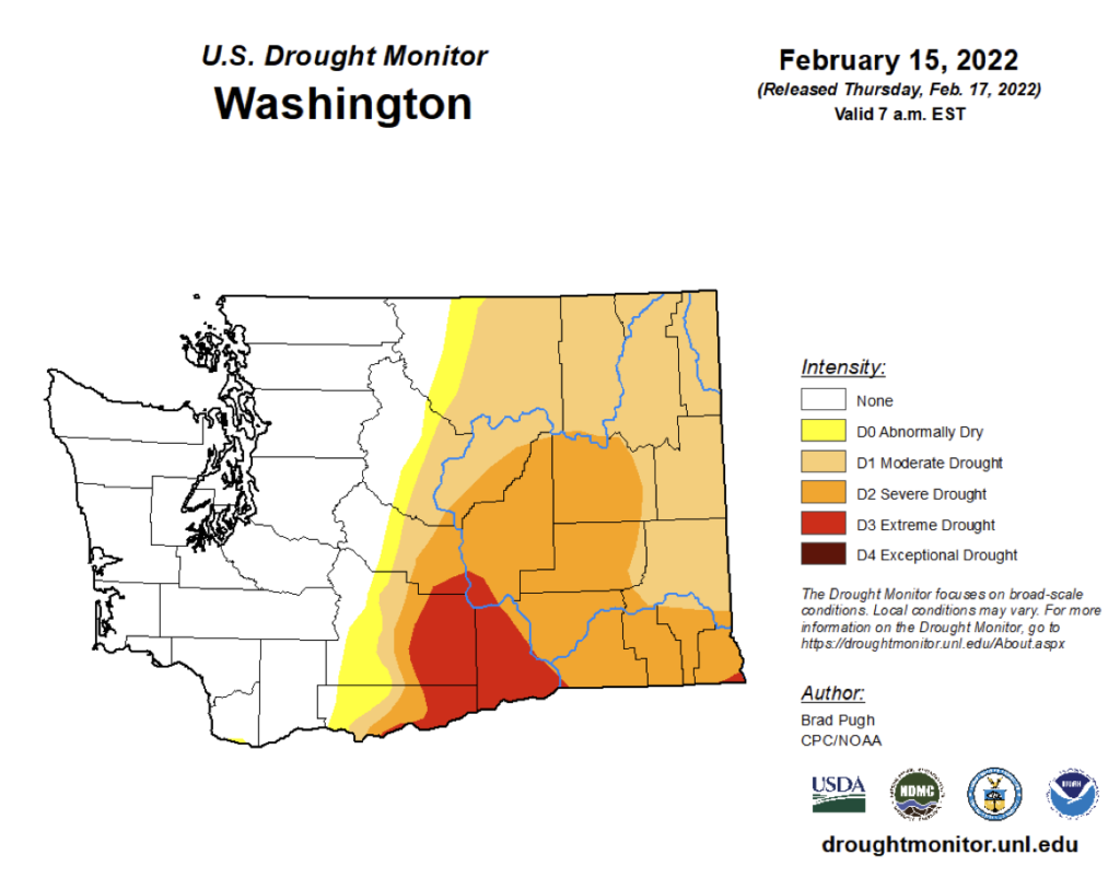 US Drought Monitor Feb 2022