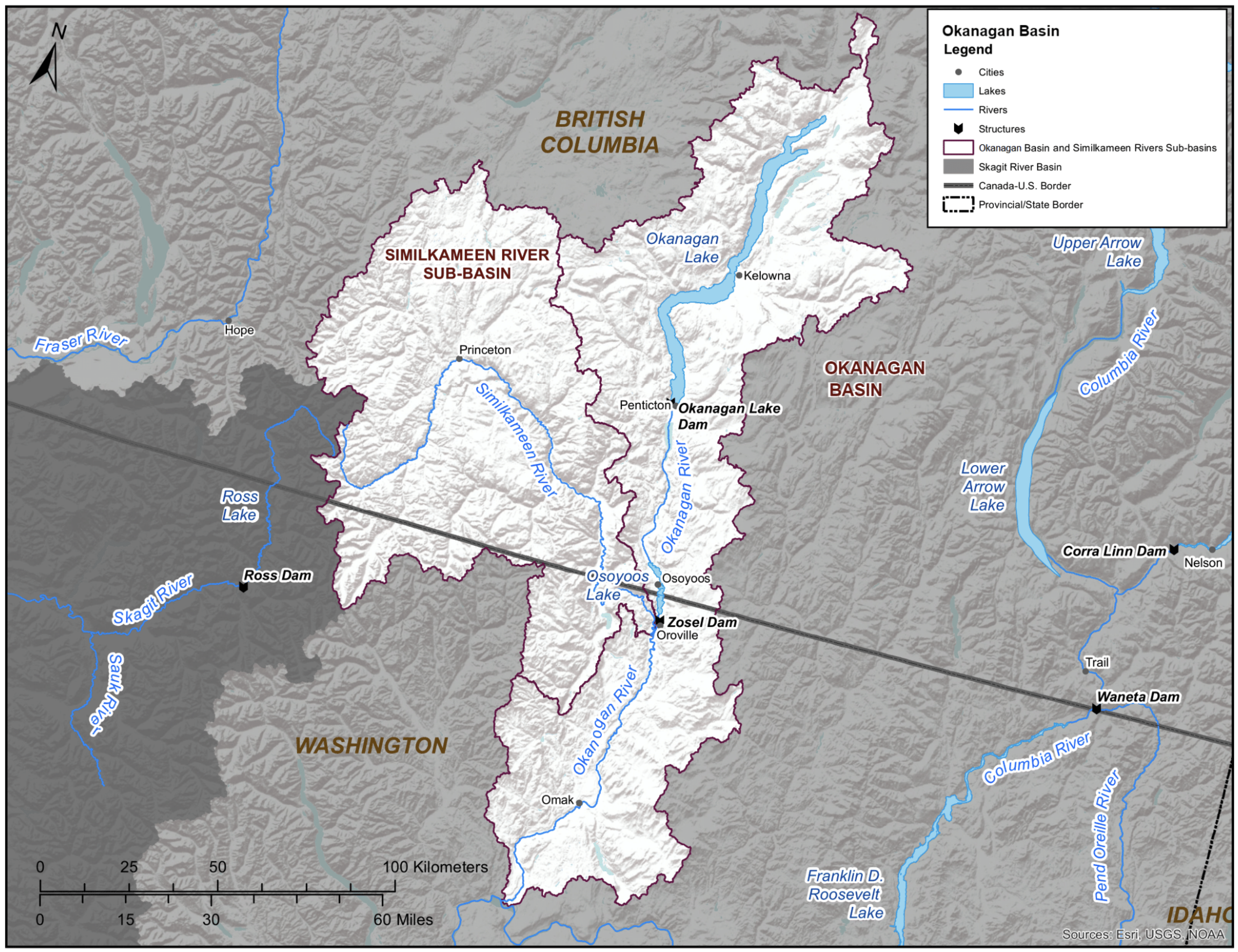 The transboundary Okanagan/Okanogan watershed